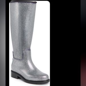 Melissa thermal glitter boots rain and snow size 8 silver